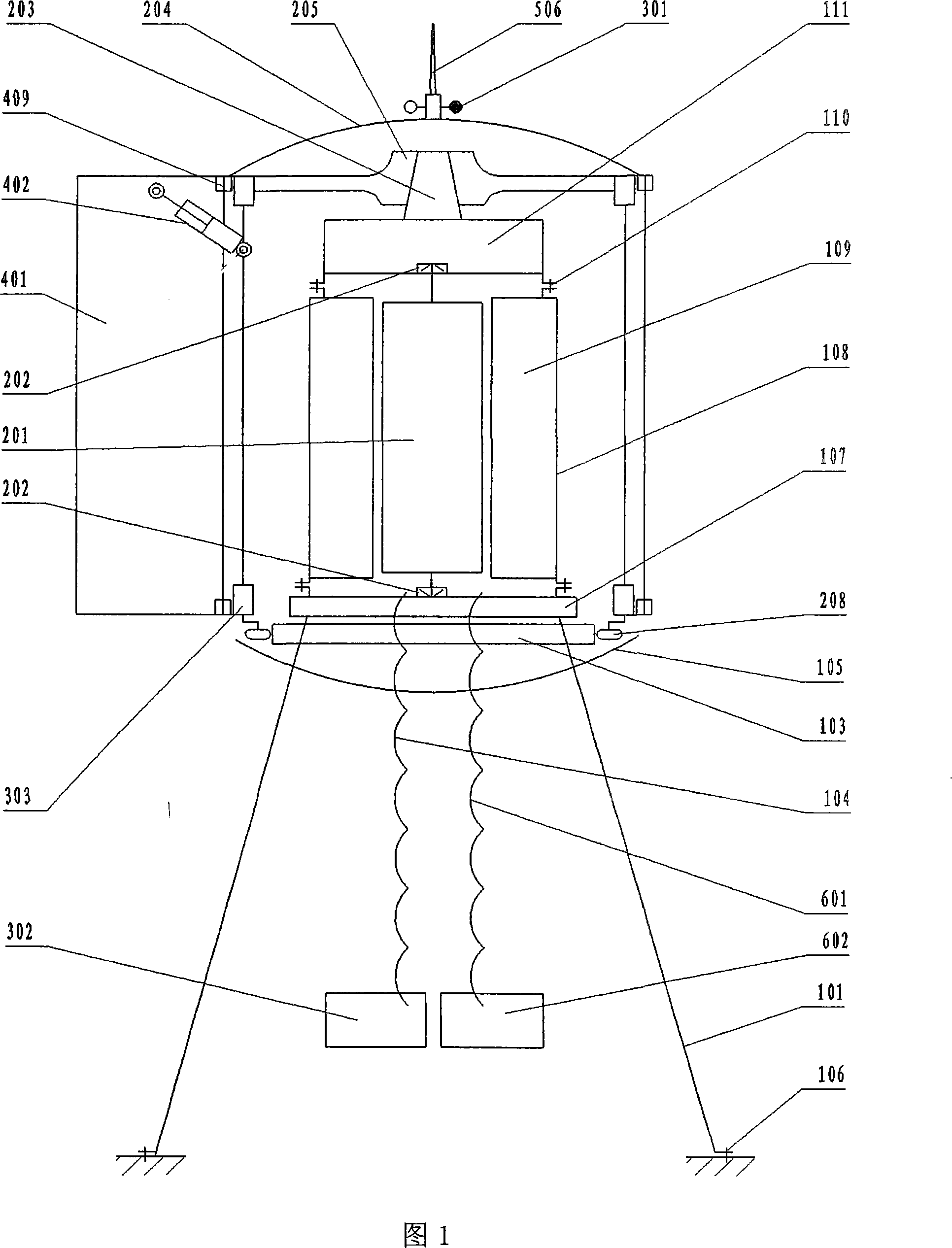 Universal sail multilevel wind velocity self-adapting upright shaft aerogenerator system