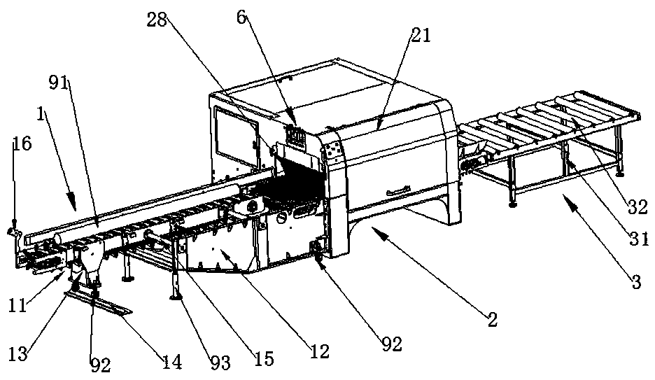 Intelligent log cutting and sawing machine