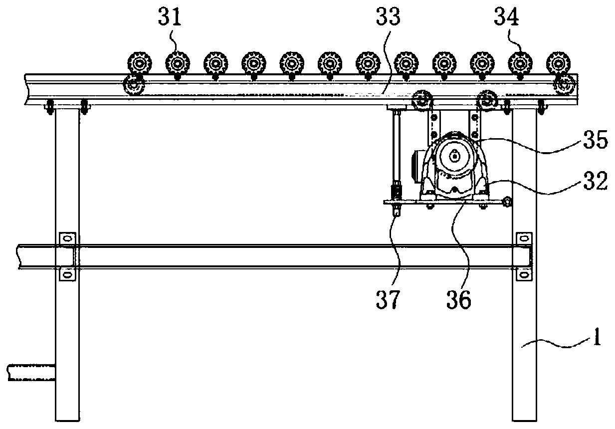 Blocky material crushing device