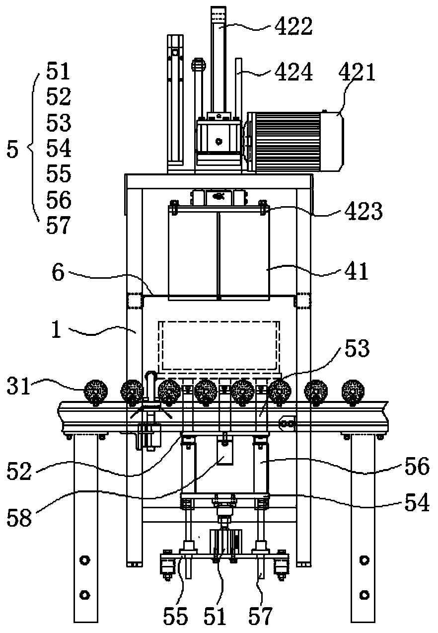 Blocky material crushing device