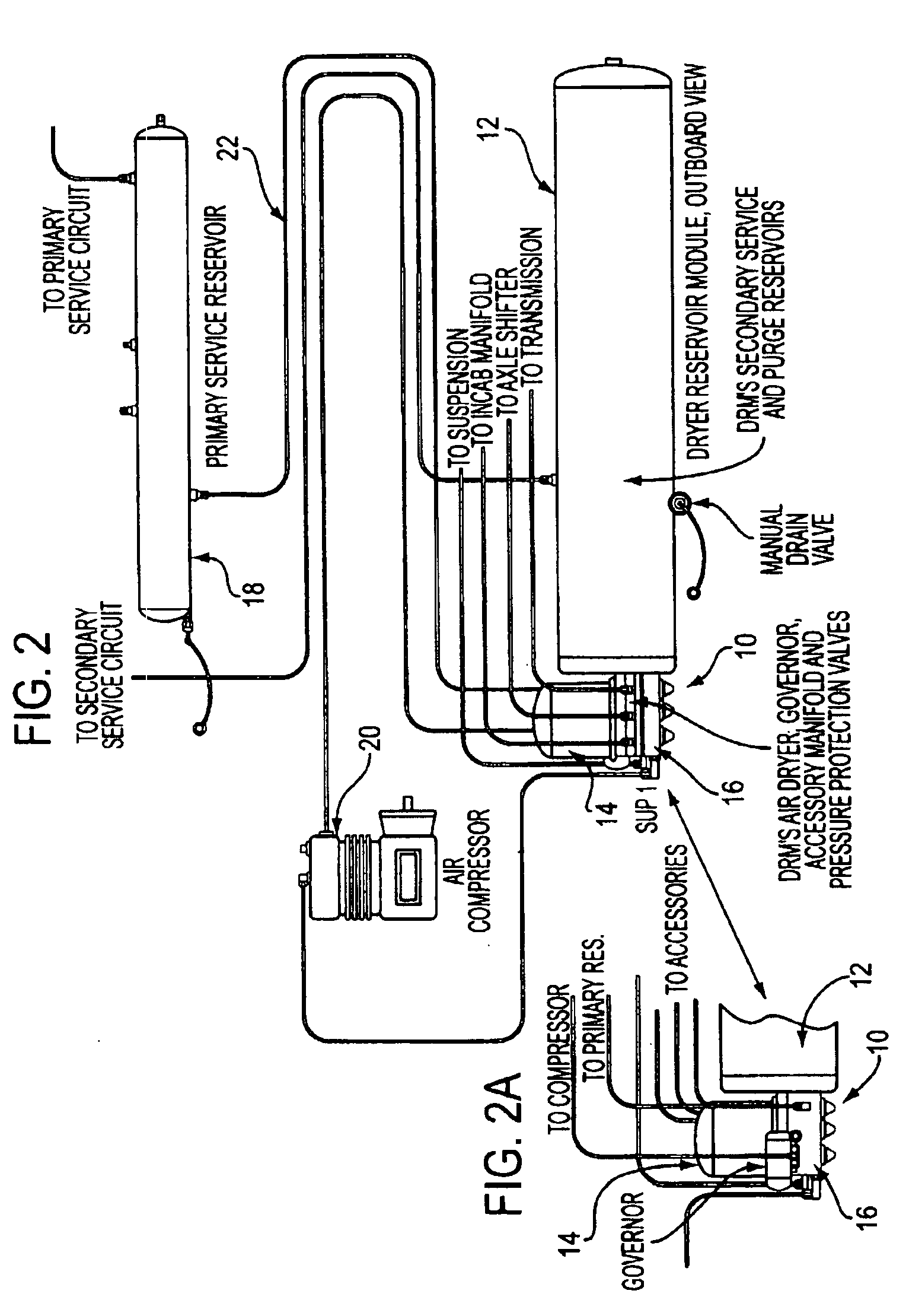 Air dryer reservoir module components