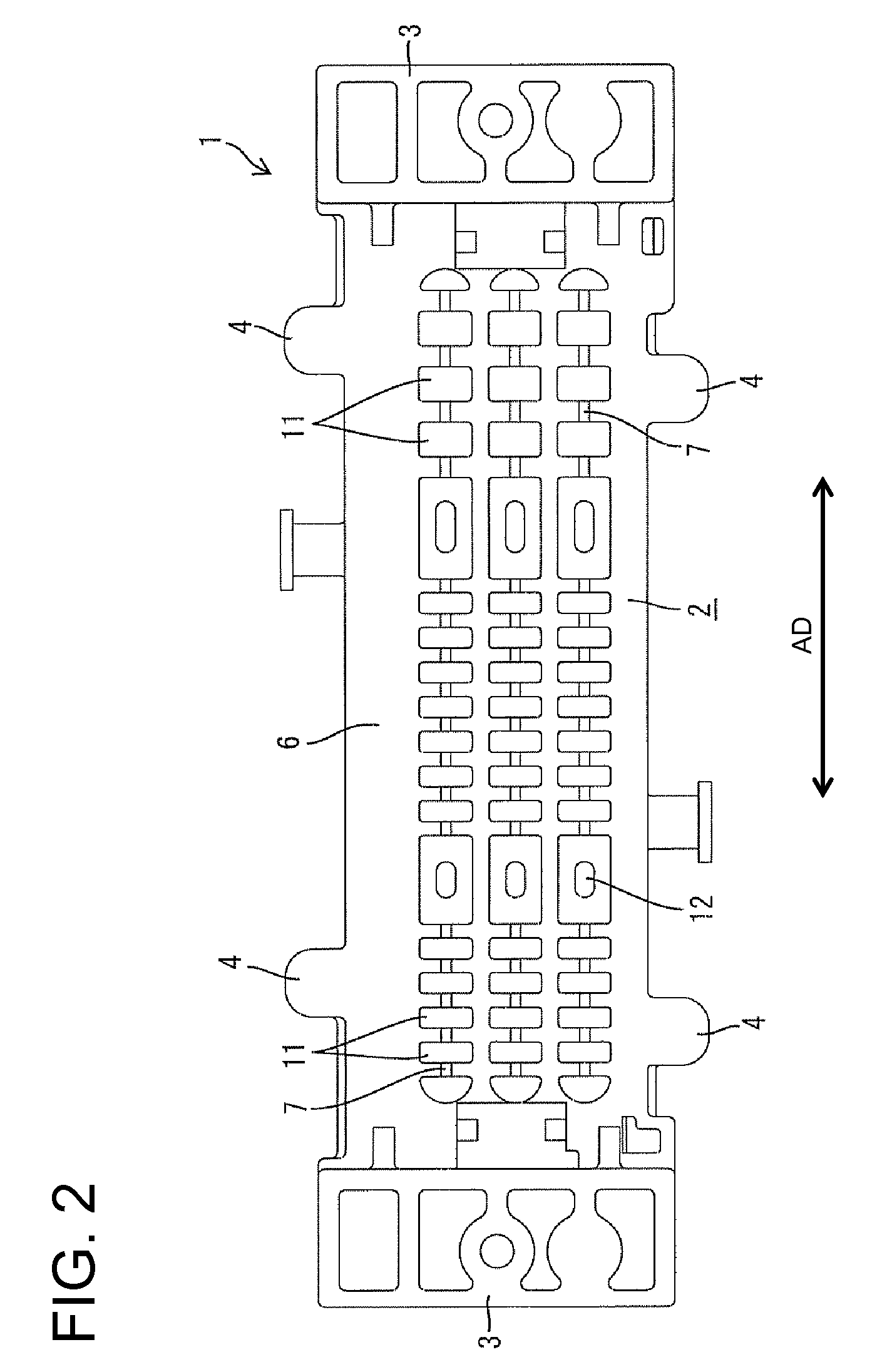 Connector, a forming mold therefor