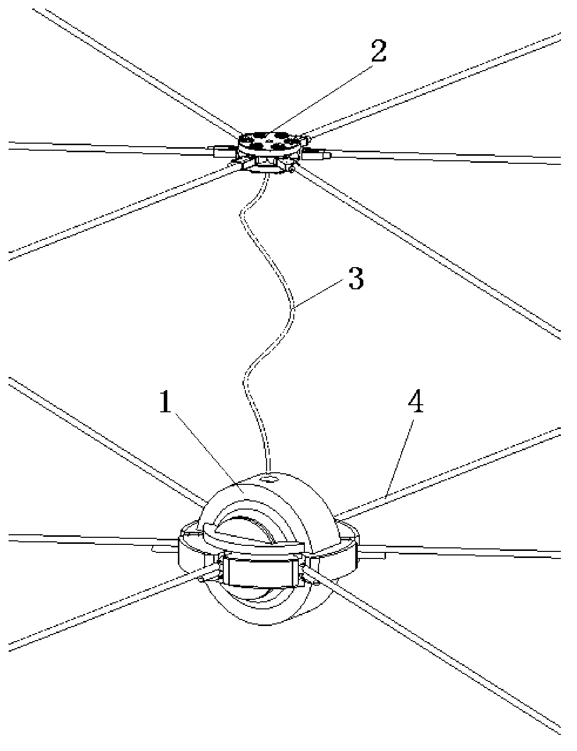 Automatic rope-collecting-type net surface management hasp device