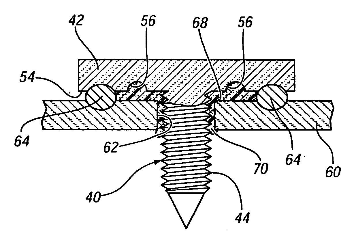 Projection welded fastener with integral sealer