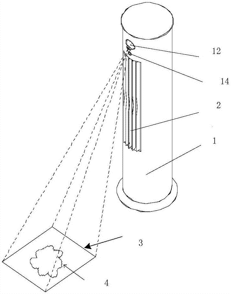 Cabinet air conditioner and projection display method of cabinet air conditioner