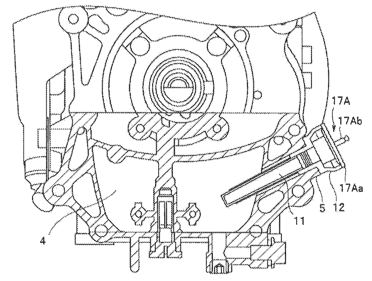 Oil level display device of engine