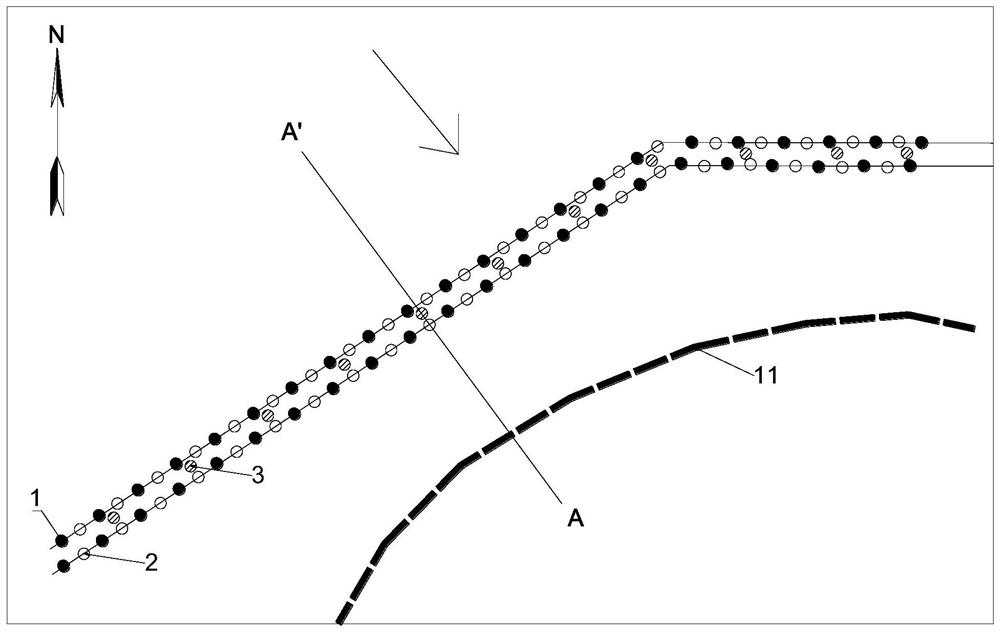 Construction method of concealed water interception curtain of deep-buried loose confined aquifer