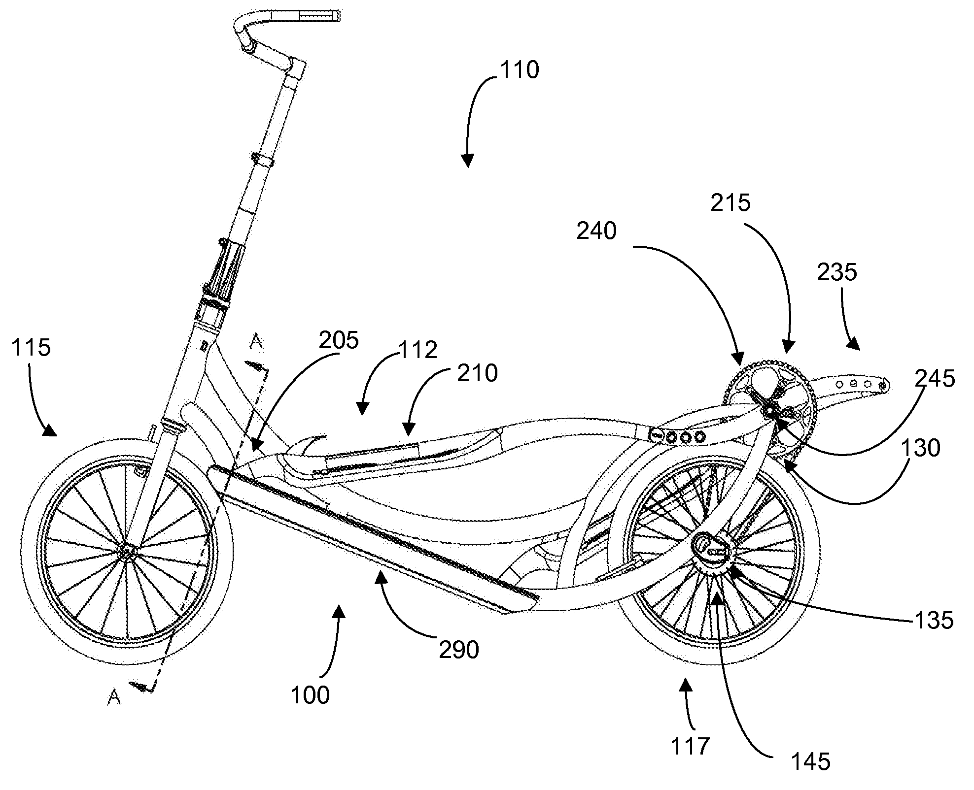 Interlocking Guide Tracks for Elliptical Bike and Method of Use