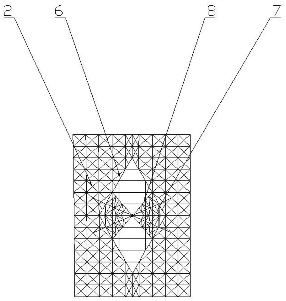 Forked column and curved surface grid integrated steel structure roof and installation method thereof