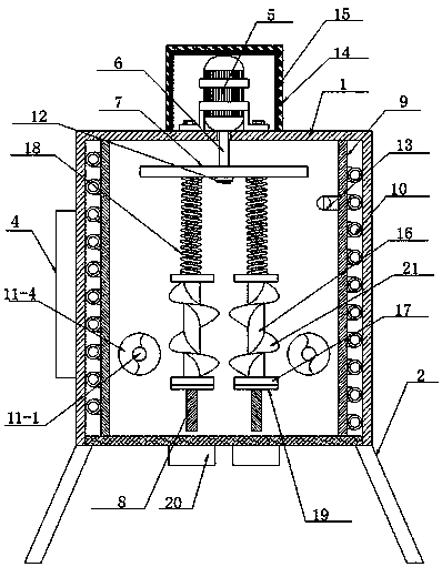 Production specific vibration device for preventing plastic silver powder paint from being solidified