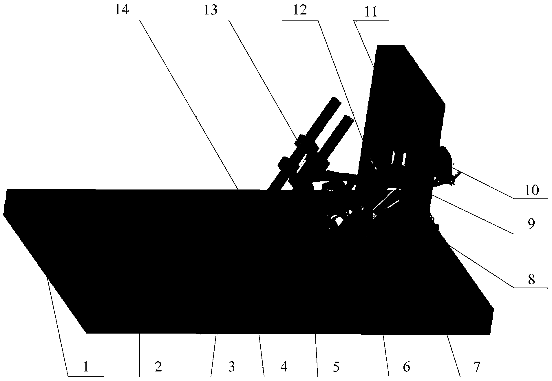 Force-displacement hybrid control motorcycle frame fatigue test method