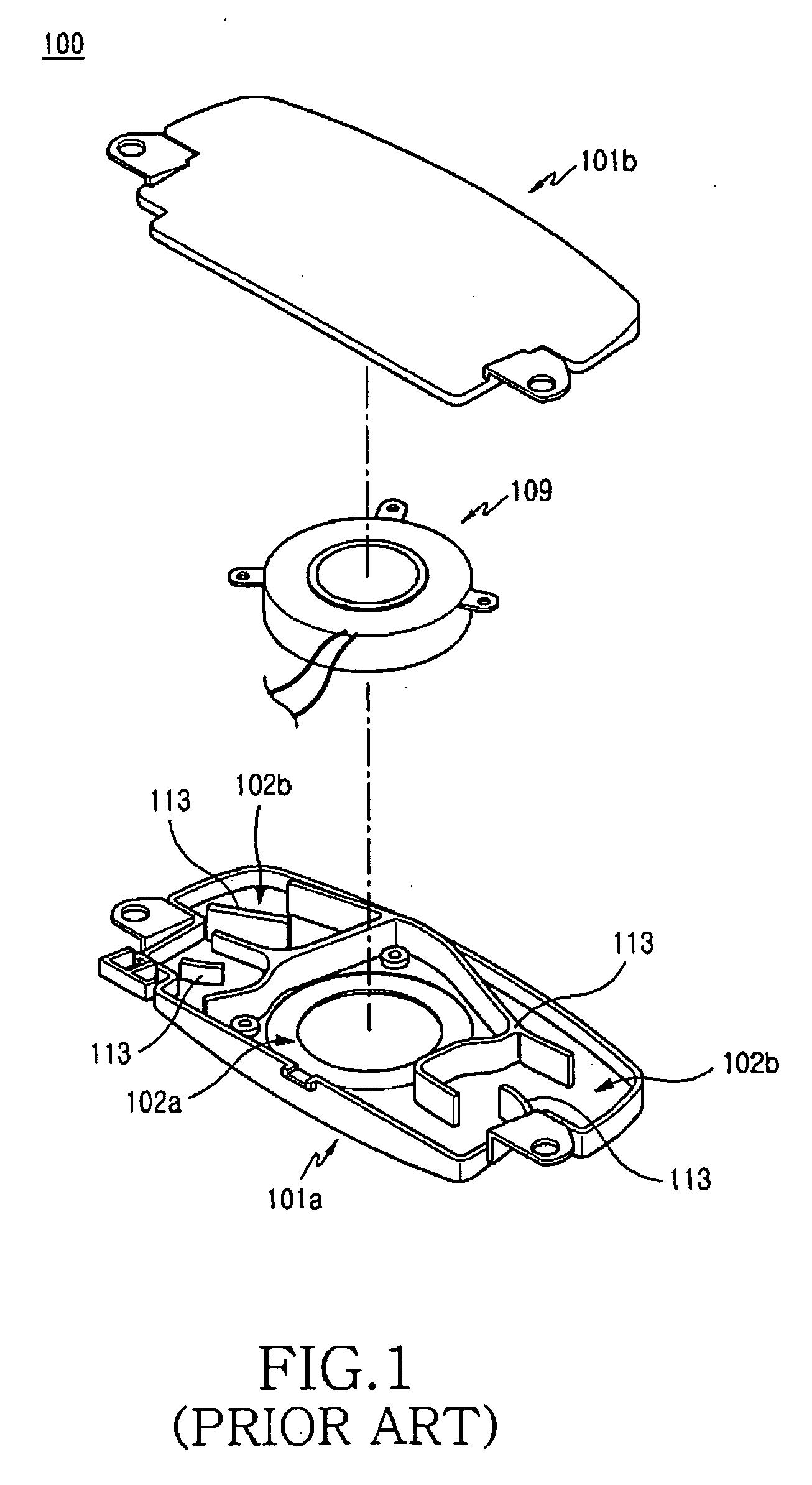 Speaker device of mobile communication terminal for outputting high quality sound