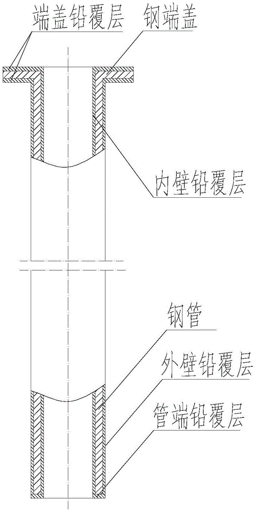 Internal pipe connecting way of liquid bromine tank container