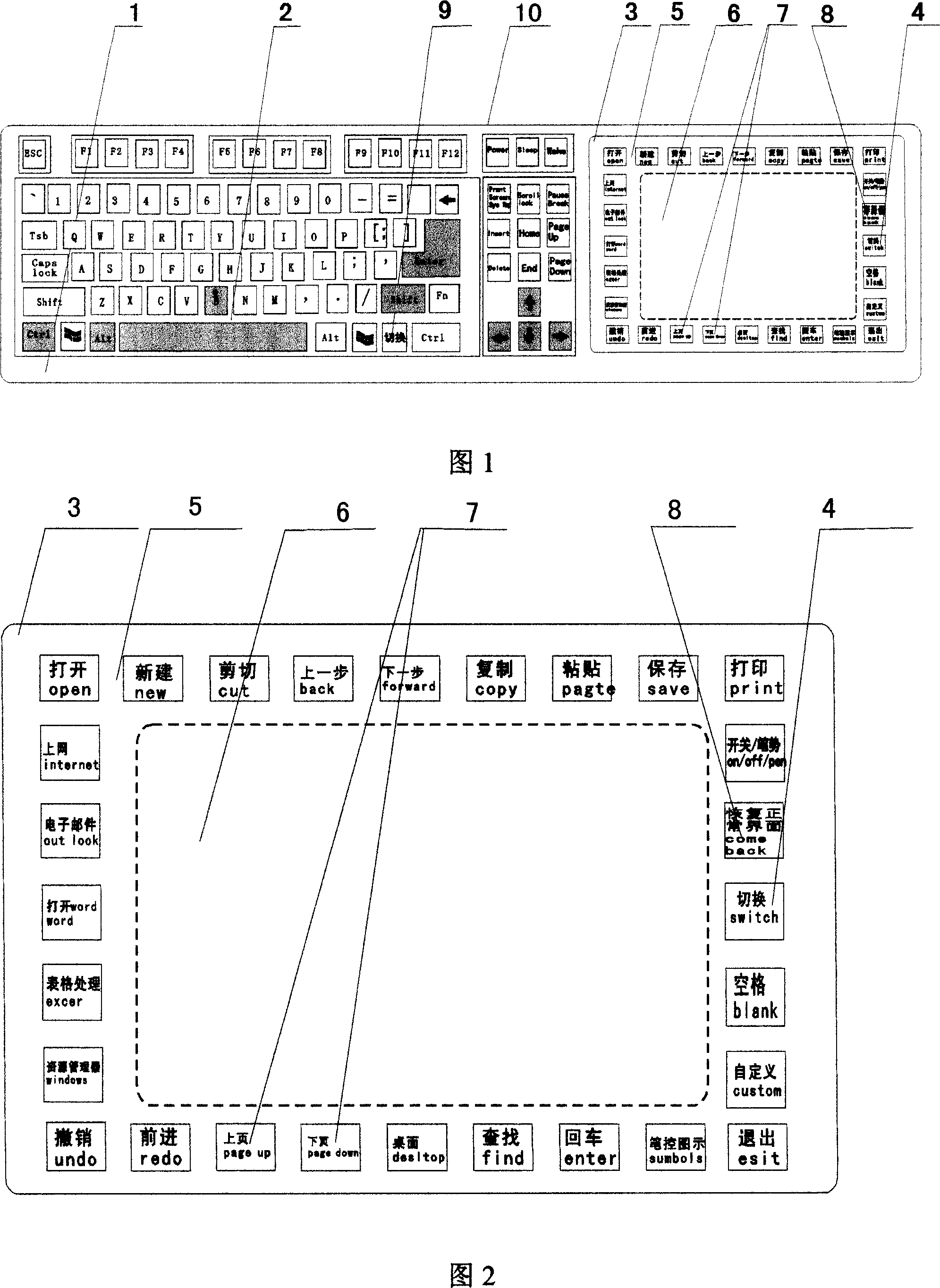 Multifunction computer keyboard with hand-writen board