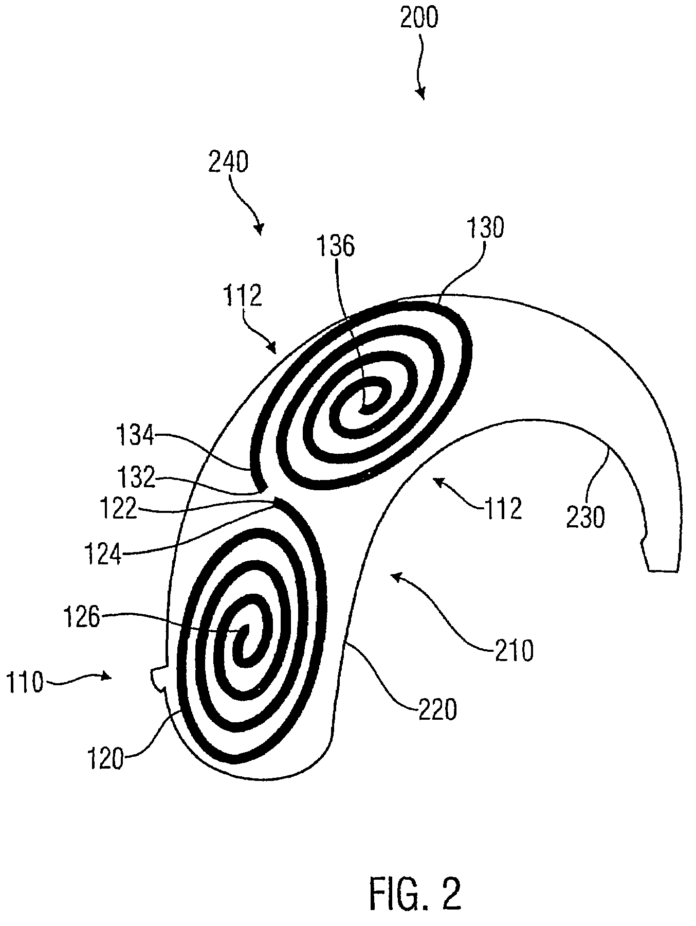 Double spiral antenna