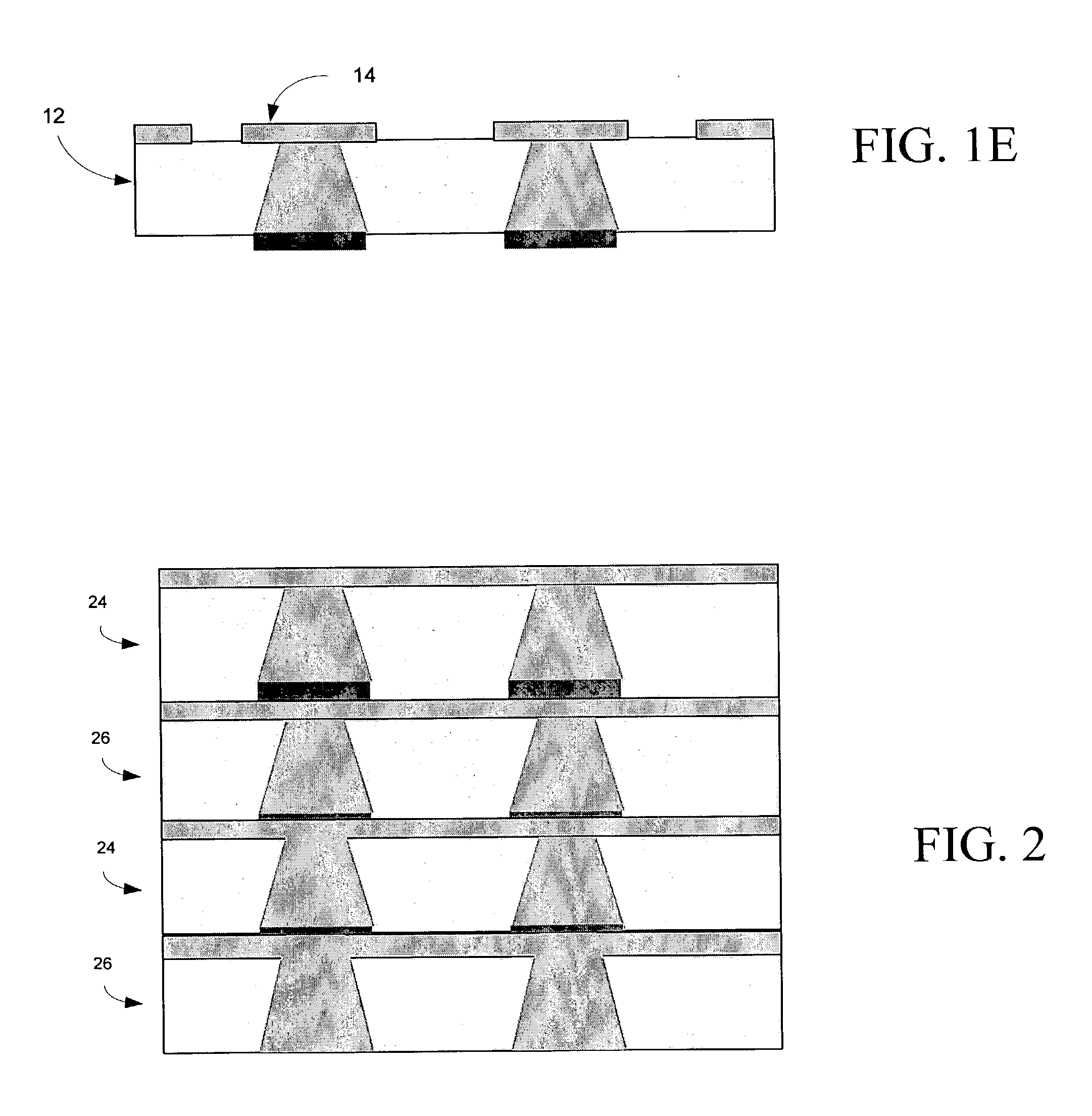 Methods for fabricating three-dimensional all organic interconnect structures