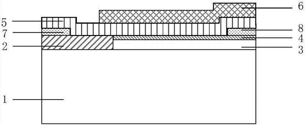 Two-dimensional material/semiconductor hetero-junction tunneling transistor and preparation method thereof