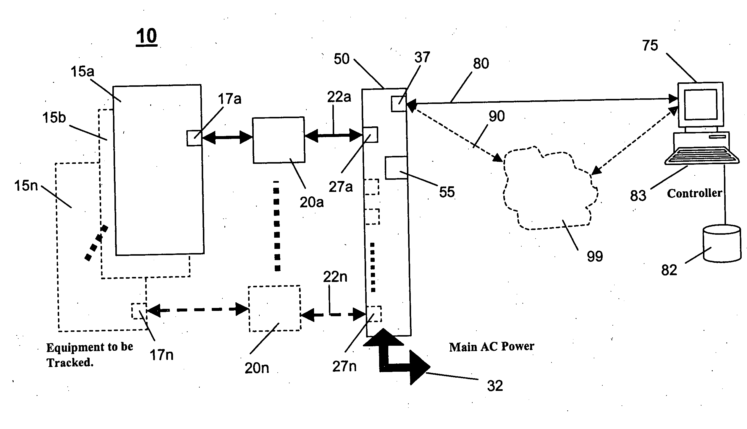 Tracking system and method for electrically powered equipment