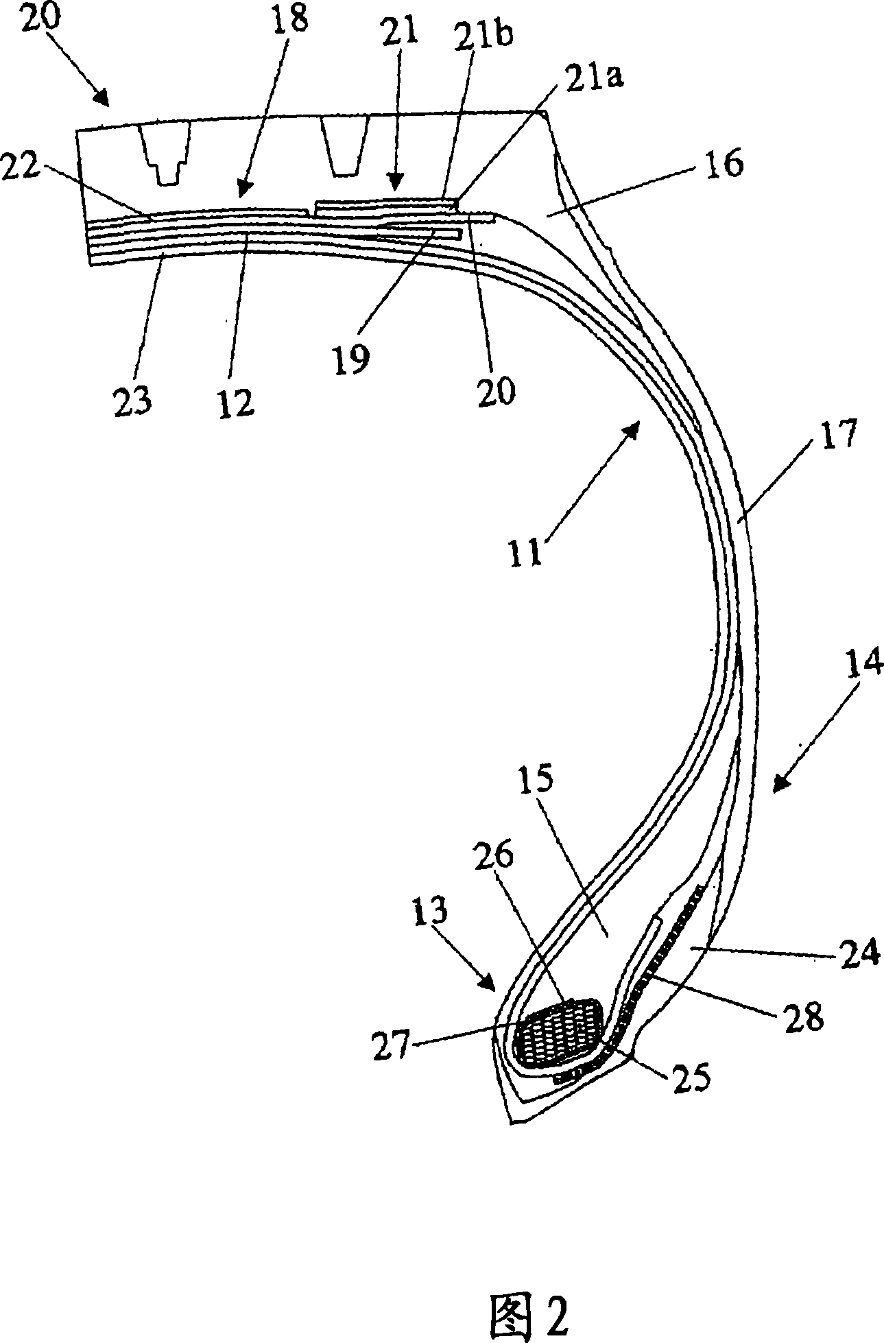 Pneumatic tyre with improved bead structure