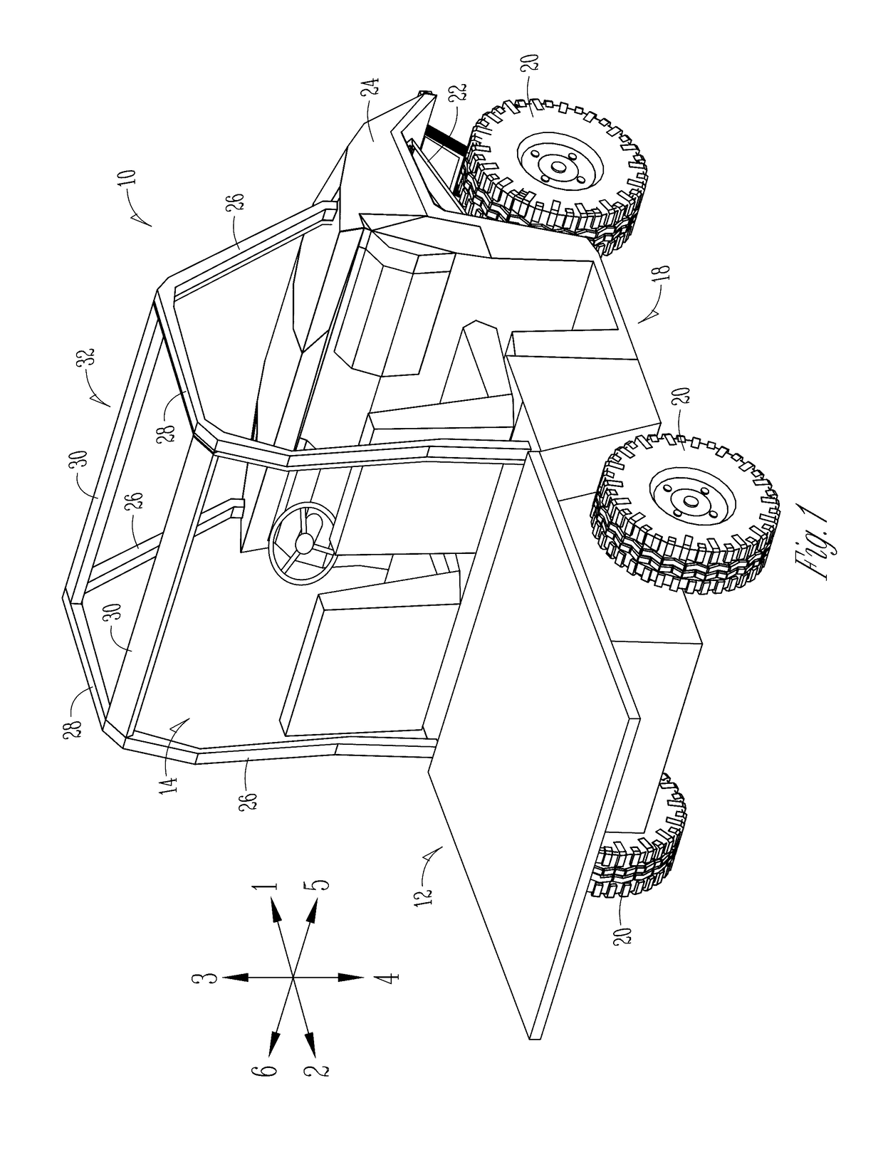 Roof storage and mounting system for utility terrain vehicles