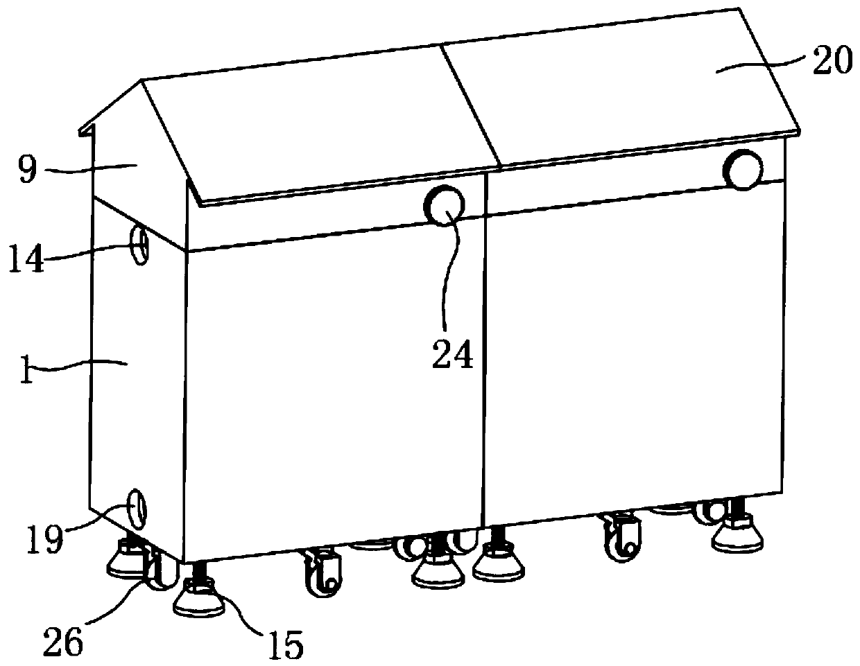 Combined type communication cabinet convenient to assemble