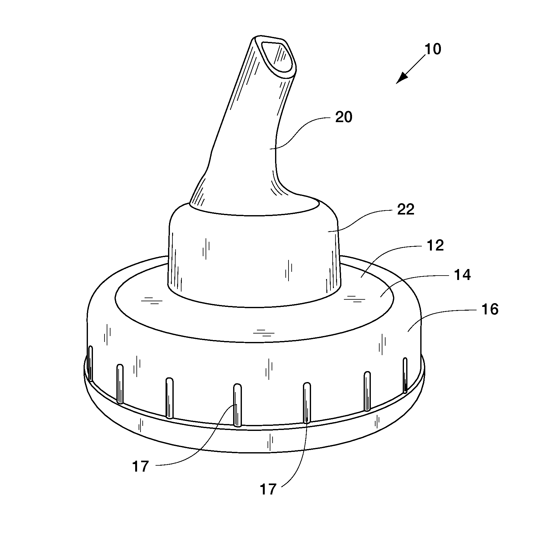 Pour spout for mason jar