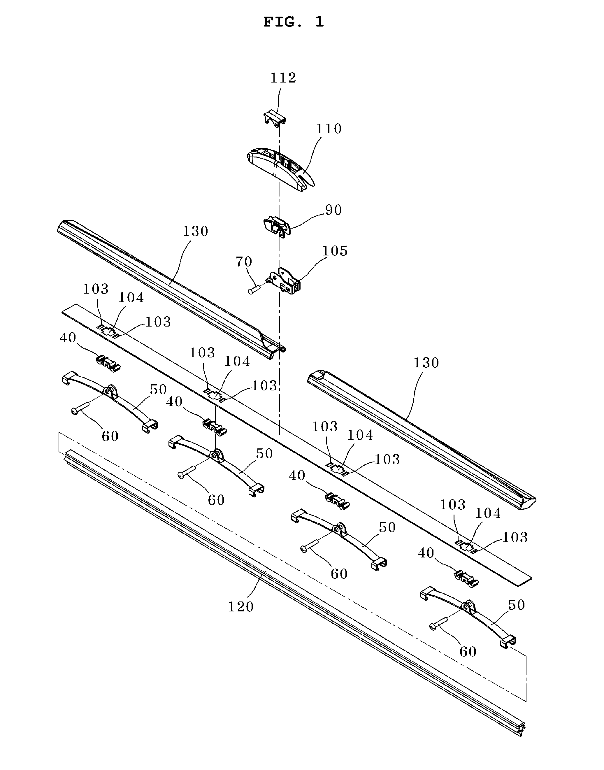 Wiper Blade Assembly Having Rotatable Auxiliary Beam