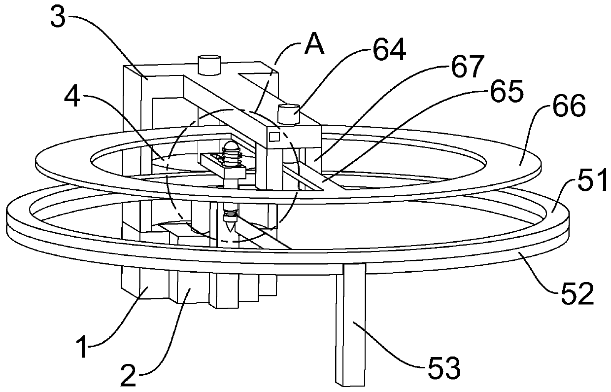 Round glass cutting device