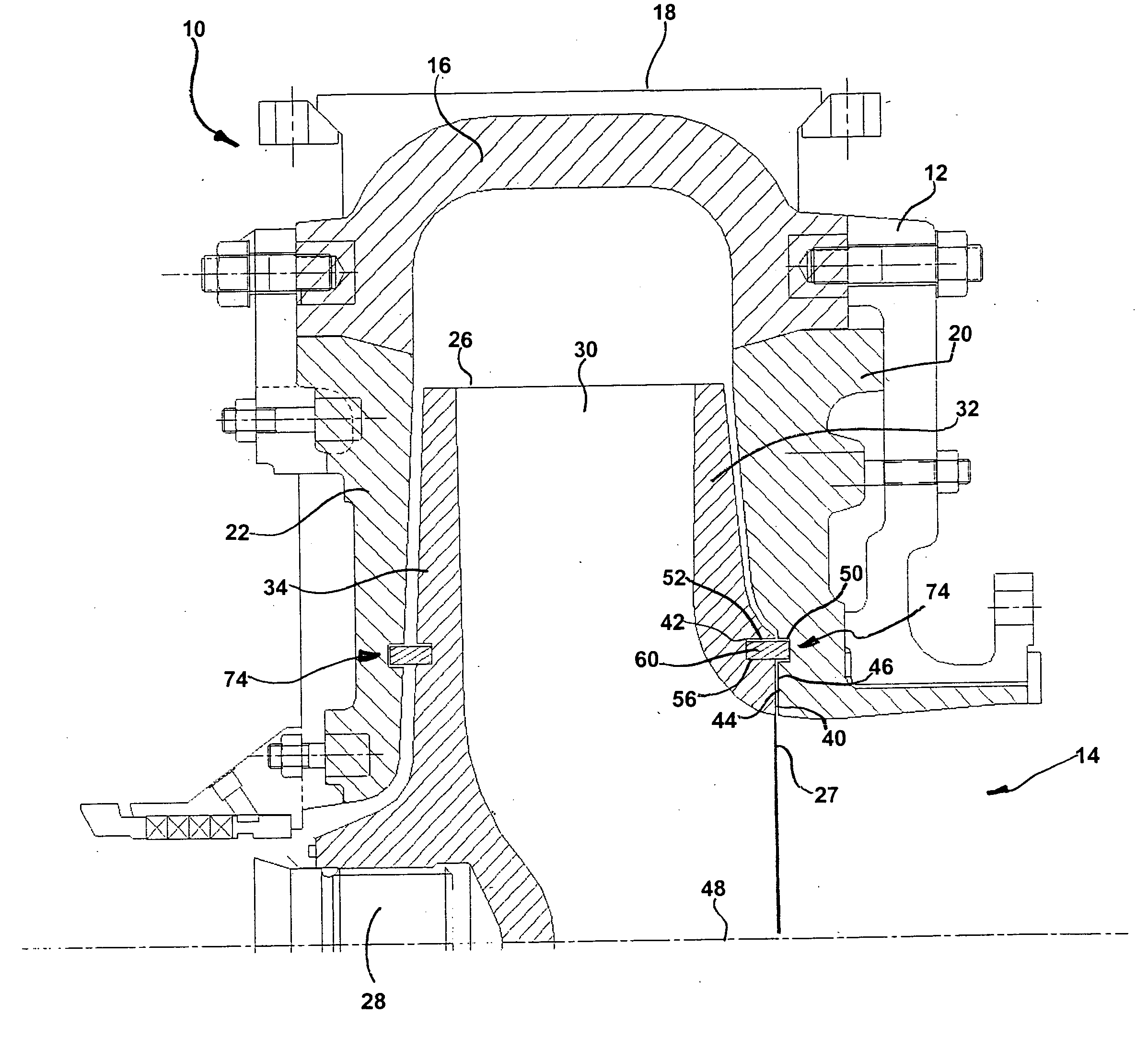 Flexible floating ring seal arrangement for rotodynamic pumps