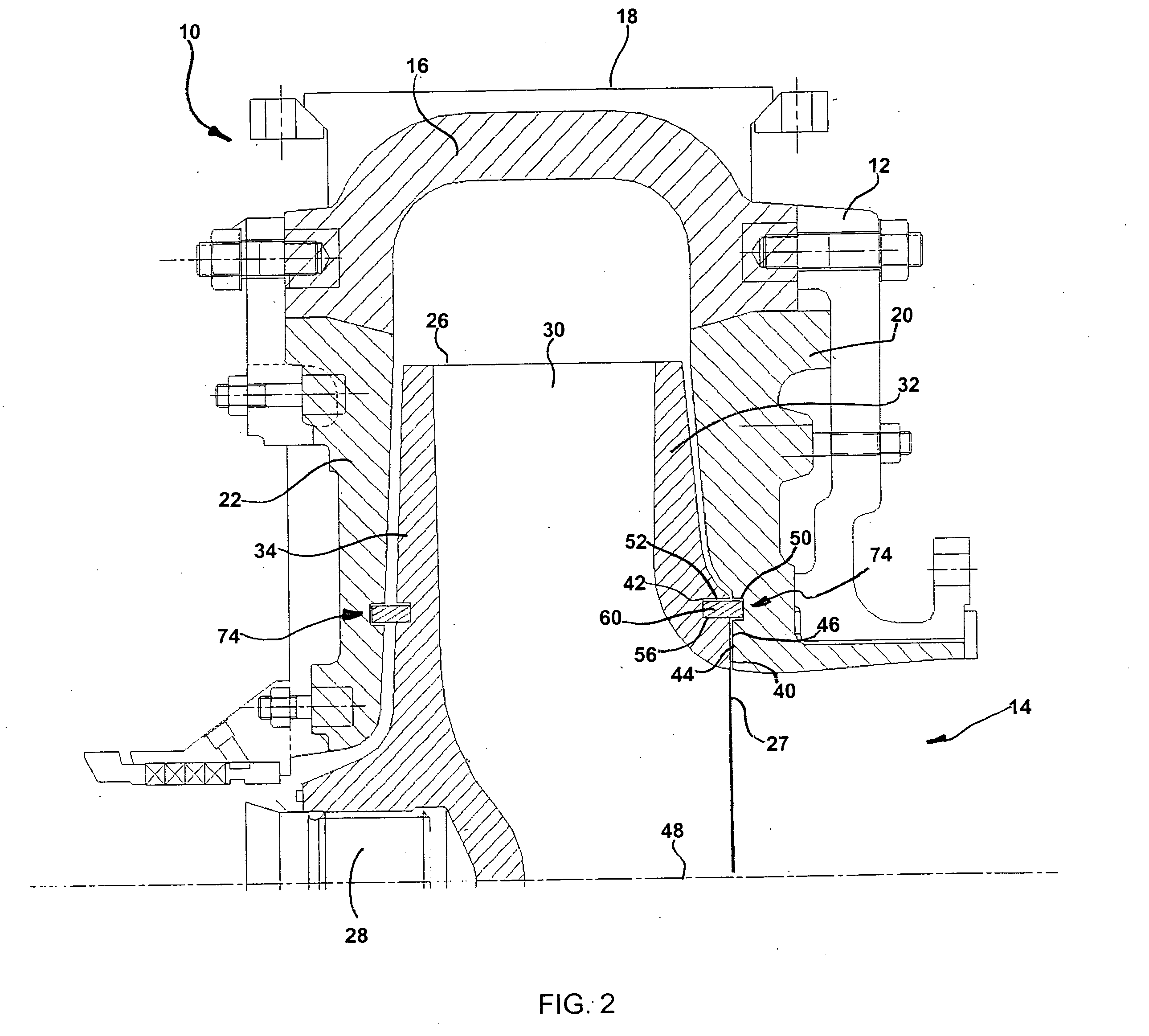 Flexible floating ring seal arrangement for rotodynamic pumps