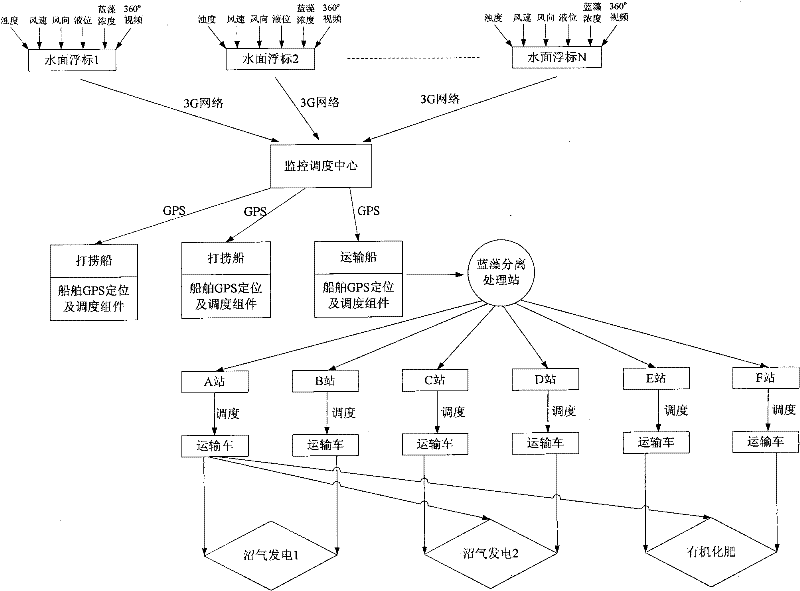 Blue-green algae treatment method and system thereof