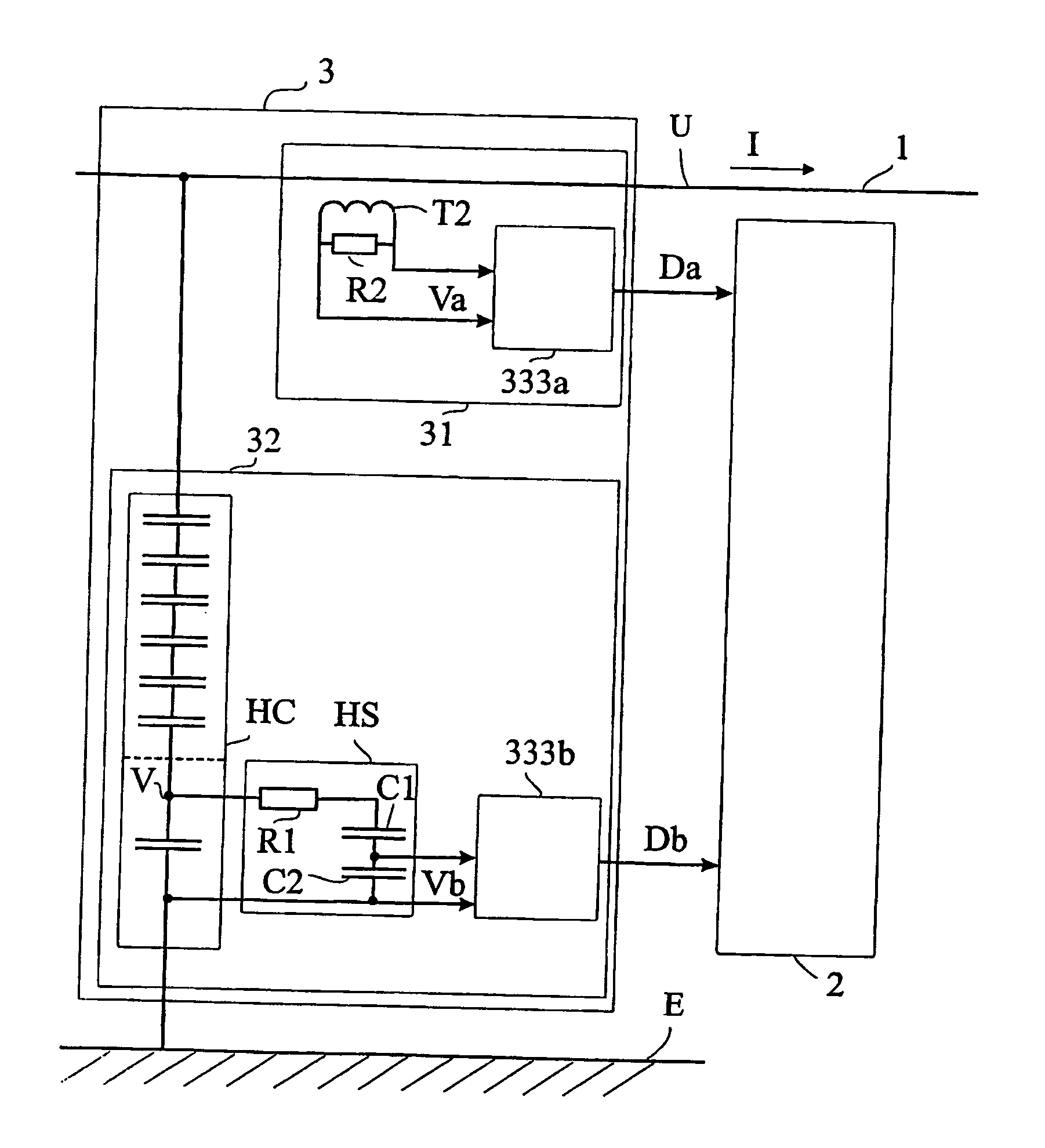 Method and a device for voltage measurement in a high-voltage conductor