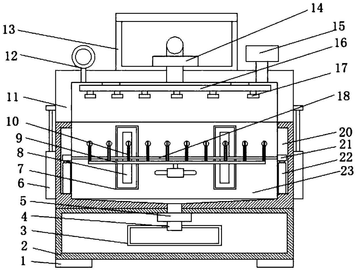 Test tube cleaning, disinfecting and drying device for biotechnology research and development