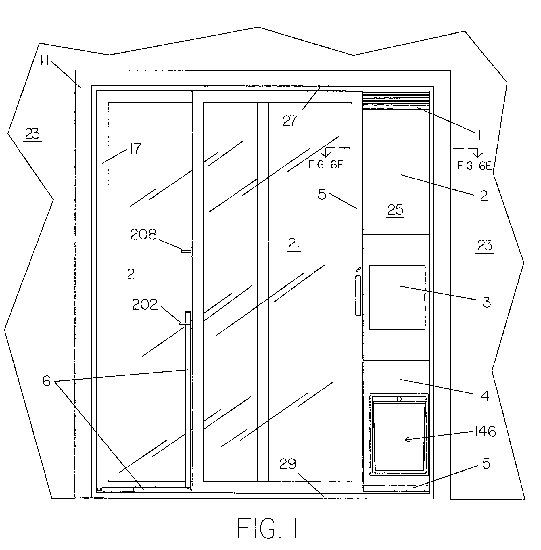 Sliding door insert for portable pet portal