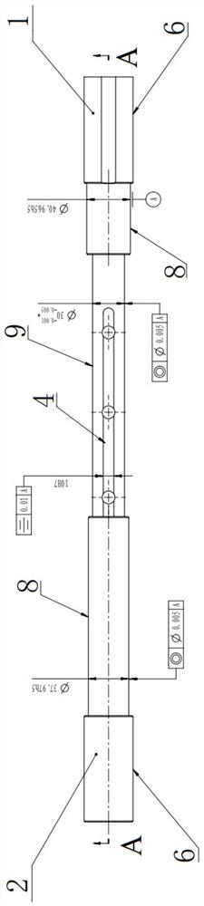 Coaxiality and symmetry degree detection device and detection method