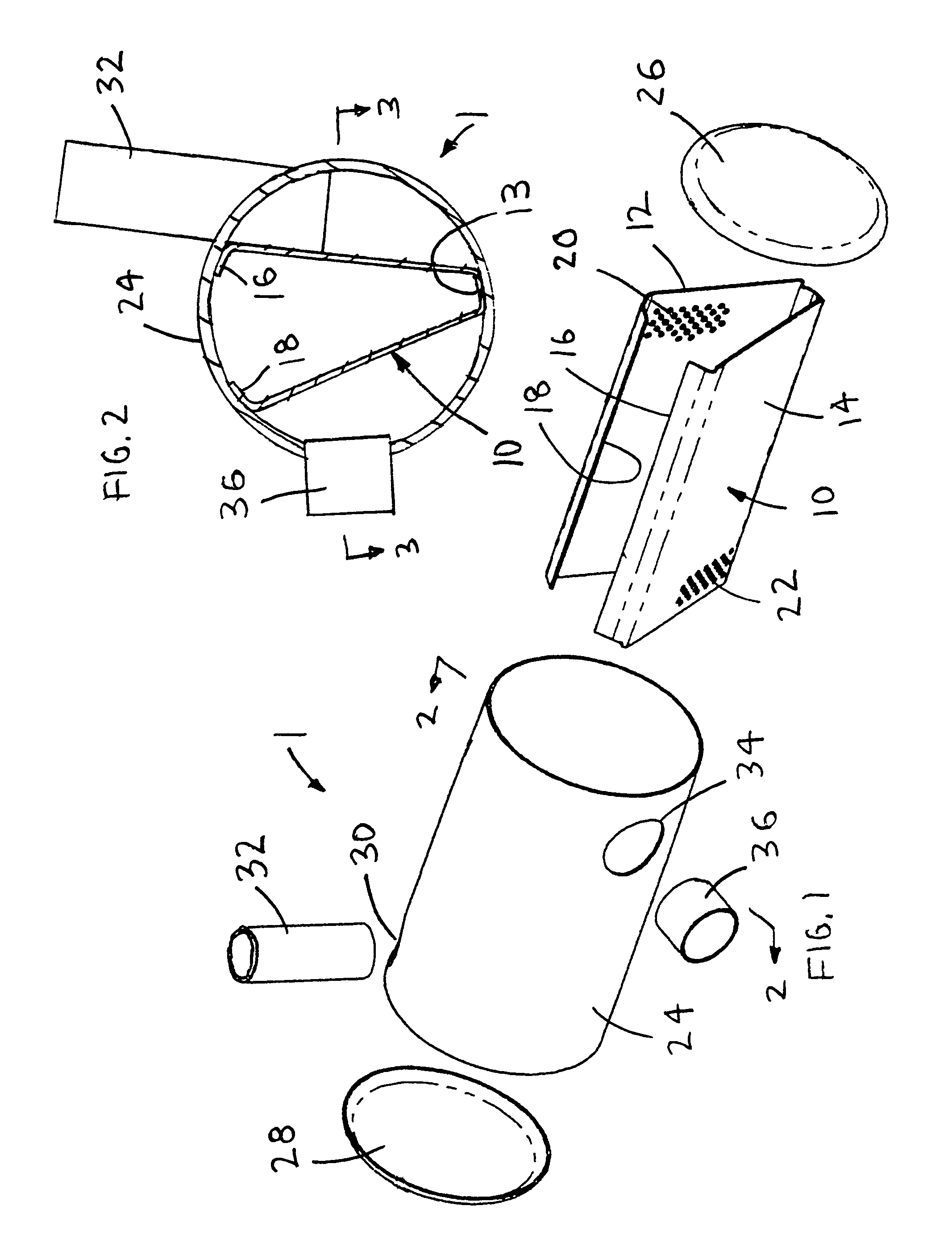 Muffler having a baffle with angled plates