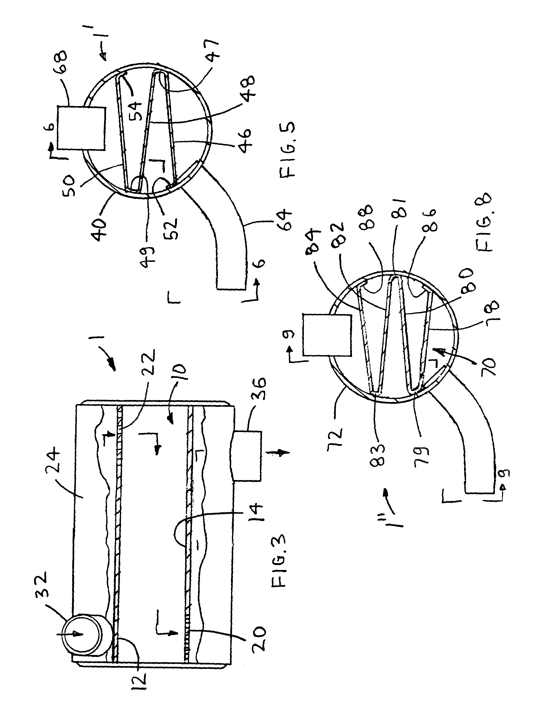 Muffler having a baffle with angled plates