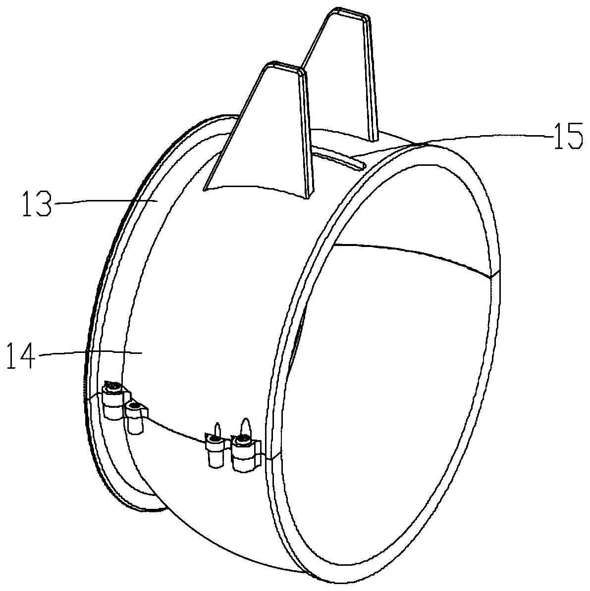 Spherical vector spray pipe