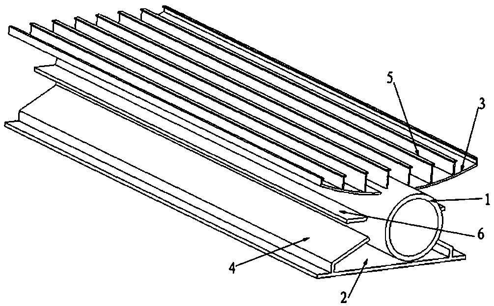 All-aluminum single-channel cooling fin