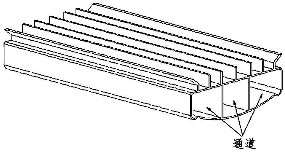 All-aluminum single-channel cooling fin