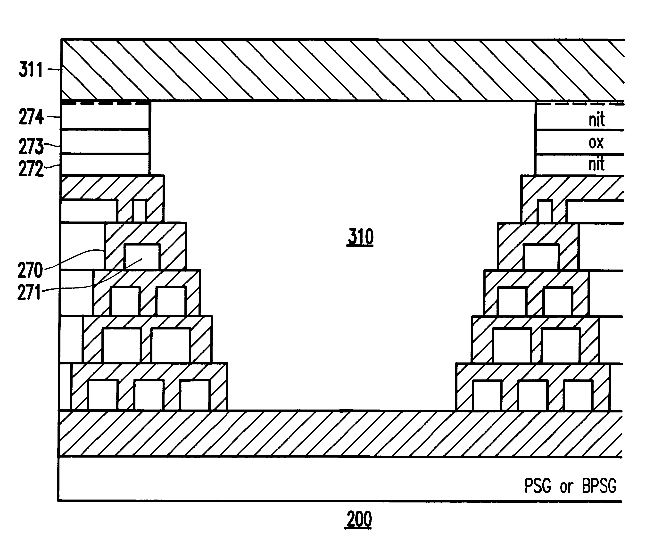 Method and structure of column interconnect