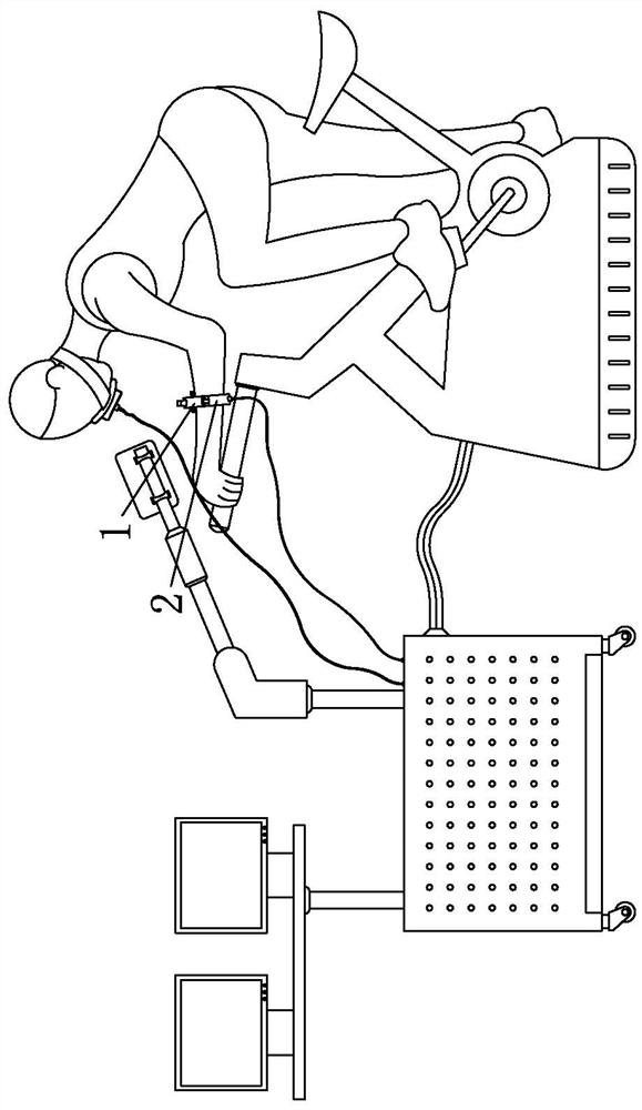 Human body contact fixing equipment for medical exercise cardiopulmonary function testing equipment