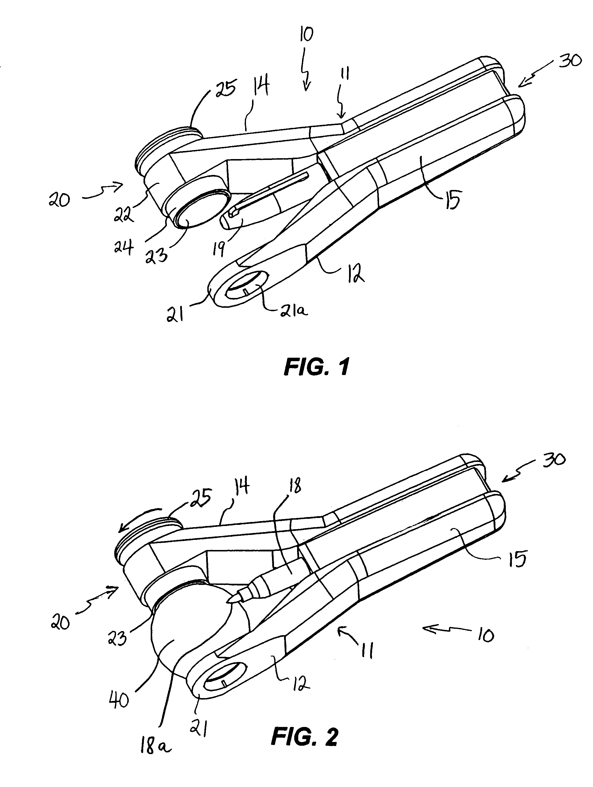 Hand-held device for marking a golf ball