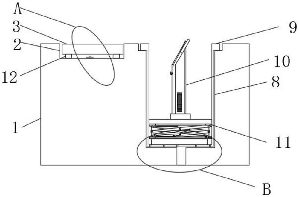 Ground hidden charging pile for new energy vehicles and working method thereof