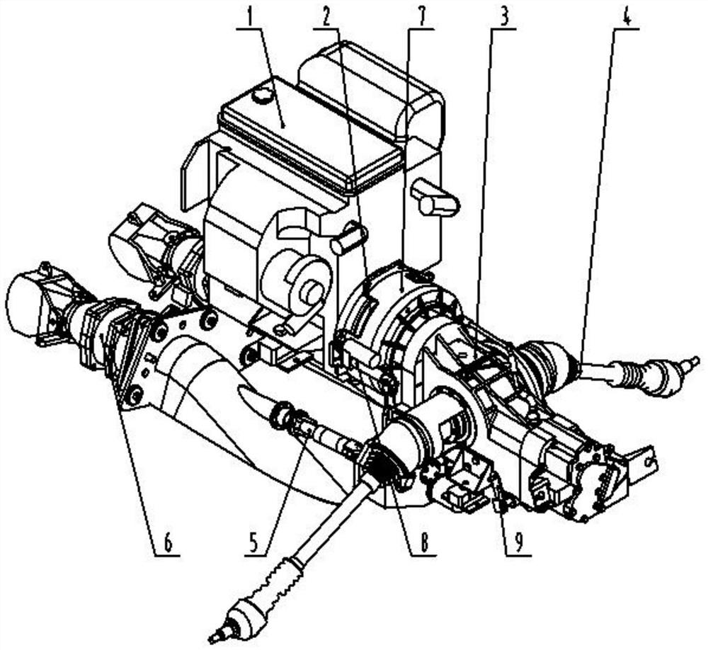 High-speed amphibious vehicle transmission system with dual waterjets