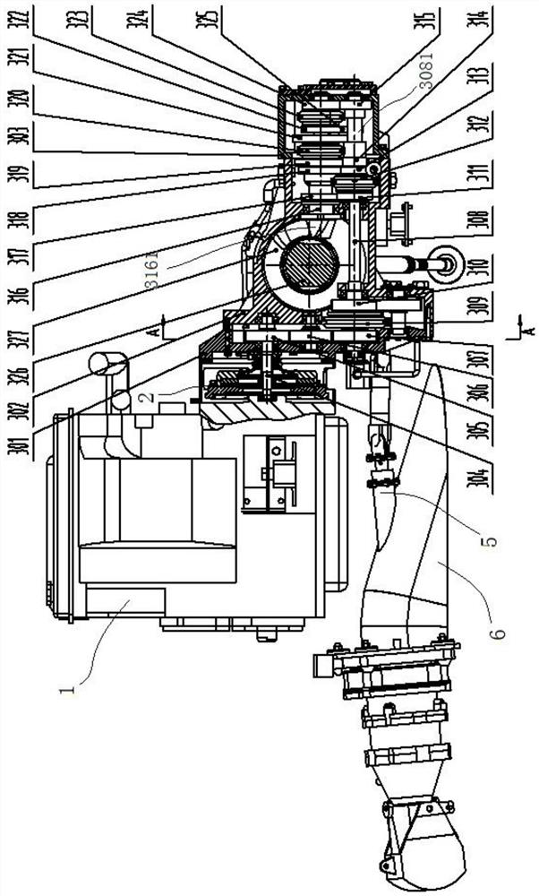 High-speed amphibious vehicle transmission system with dual waterjets