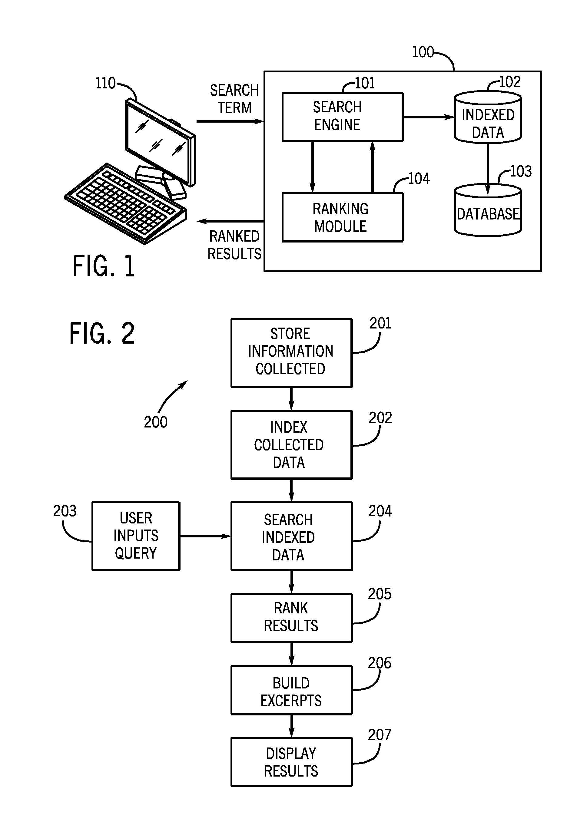 System and method of providing search query results