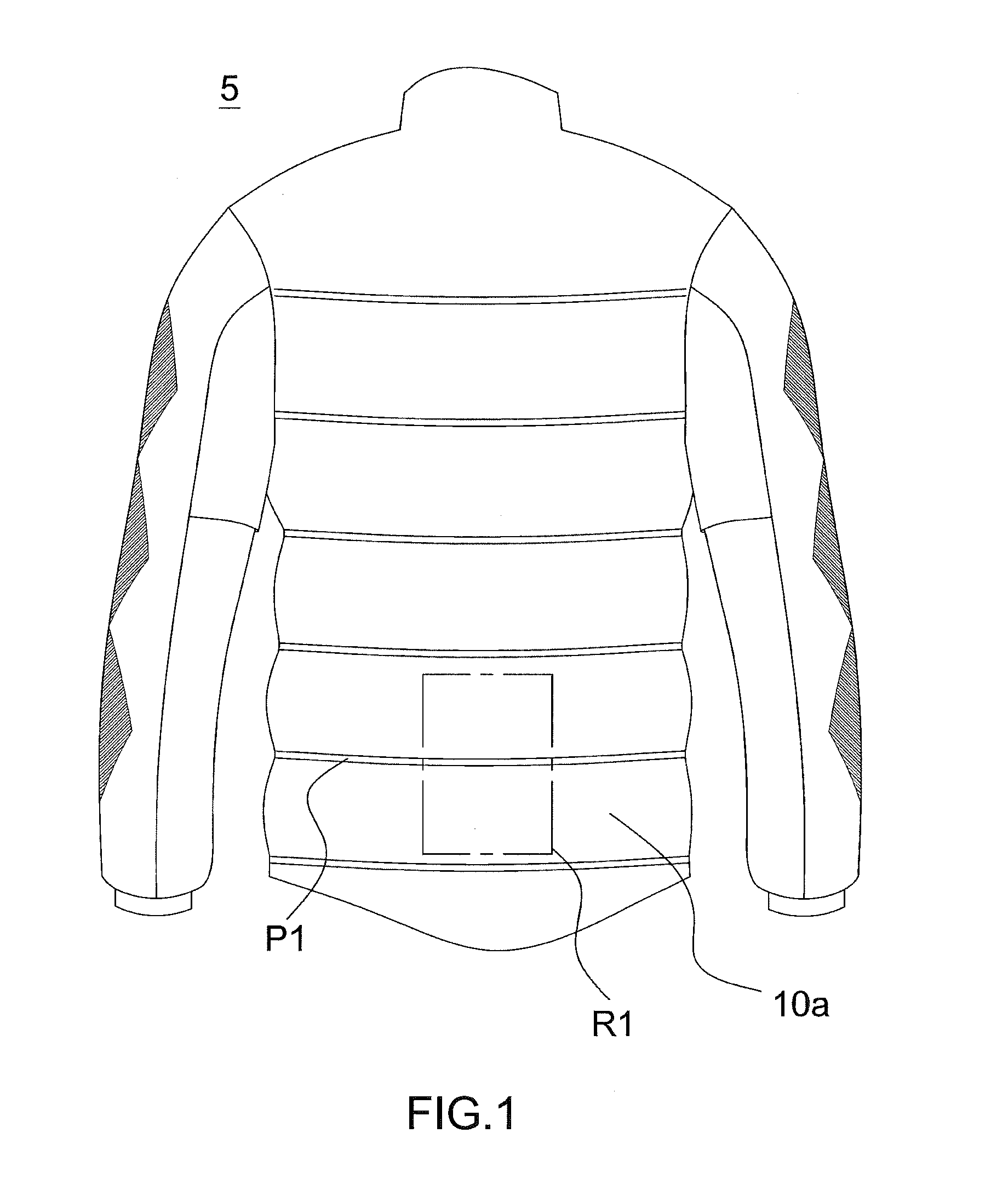 Fabric bonding structure and processed fabric goods having the same