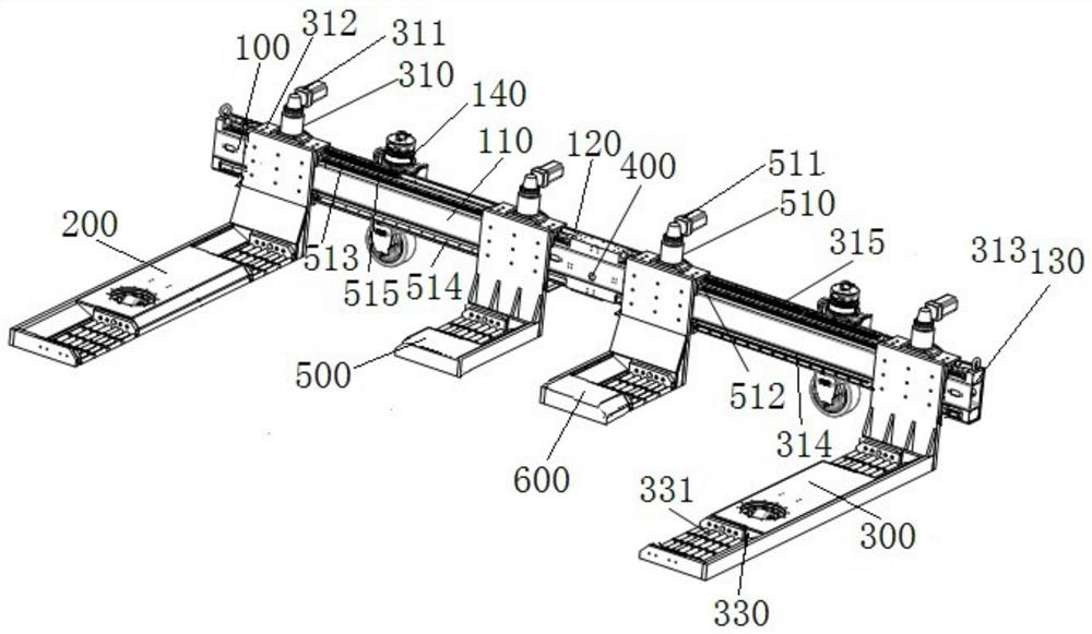 Outer forklift parking robot control system with blocking teeth and method