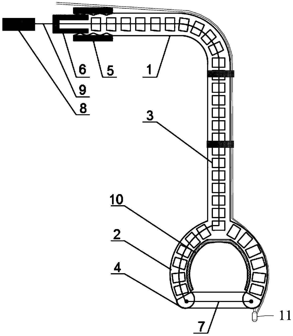 Chemotherapy device for esophageal cancer